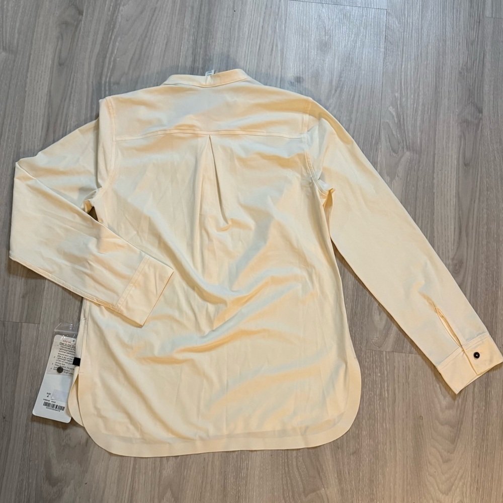 2014 Lululemon Get It On Blouse Angel Wing White Long Sleeve - Retired Rare - Picture 14 of 14